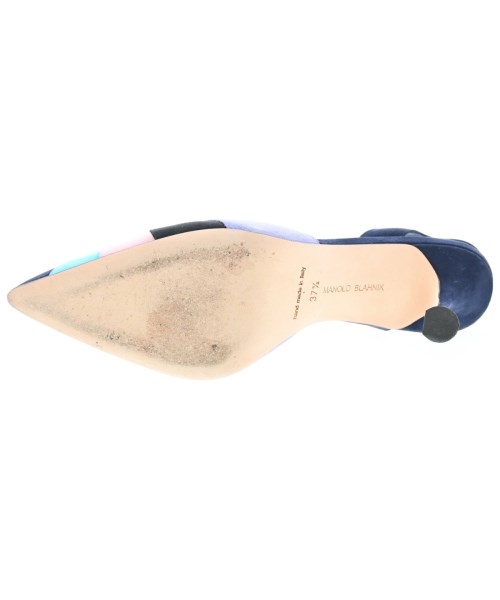 MANOLO BLAHNIK（マノロ　ブラニク）サンダル 紺 サイズ:EU37 1/2(24cm位) レディース/2200635584045