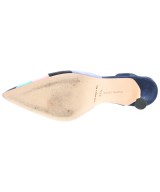 MANOLO BLAHNIK（マノロ　ブラニク）サンダル 紺 サイズ:EU37 1/2(24cm位) レディース/2200635584045