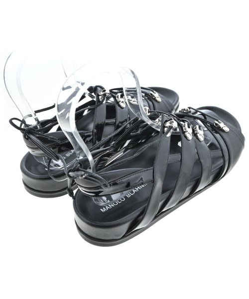 MANOLO BLAHNIK（マノロ　ブラニク）サンダル 黒 サイズ:EU38(24.5cm位) レディース/2200610704529