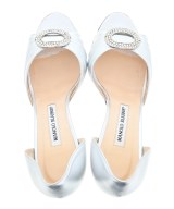 MANOLO BLAHNIK（マノロ　ブラニク）サンダル シルバー サイズ:EU38 1/2(25cm位) レディース/2200615916491