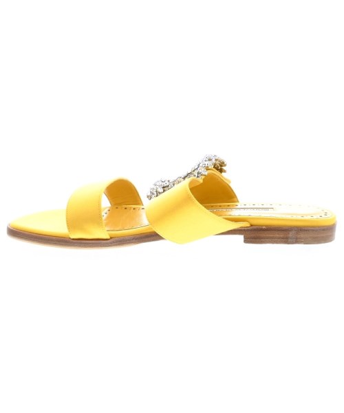 MANOLO BLAHNIK（マノロ　ブラニク）サンダル 黄 サイズ:EU37(23.5cm位) レディース/2200609596050