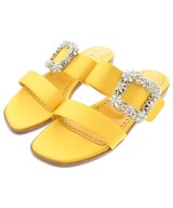 MANOLO BLAHNIK（マノロ　ブラニク）サンダル 黄 サイズ:EU37(23.5cm位) レディース/2200609596050