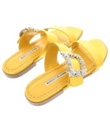 MANOLO BLAHNIK（マノロ　ブラニク）サンダル 黄 サイズ:EU37(23.5cm位) レディース/2200609596050