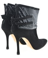 MANOLO BLAHNIK（マノロ　ブラニク）ブーティ 黒 サイズ:EU38(24.5cm位) レディース/2200668074391