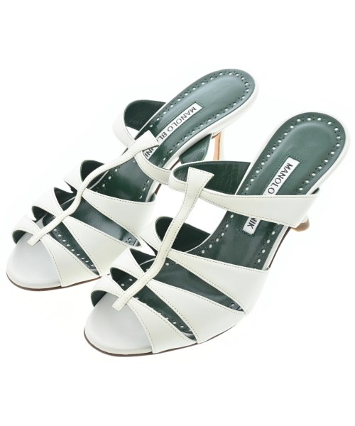 MANOLO BLAHNIK(マノロ　ブラニク)サンダル 白 サイズ:EU35(21.5cm位)/2200677456058