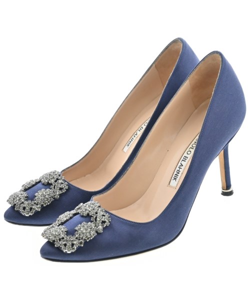 MANOLO BLAHNIK(マノロ　ブラニク)ビジネス・ドレスシューズ 紺 サイズ:EU34 1/2(21cm位)/2200682016032