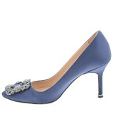 MANOLO BLAHNIK（マノロ　ブラニク）ビジネス・ドレスシューズ 紺 サイズ:EU34 1/2(21cm位) レディース/2200682016032