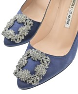 MANOLO BLAHNIK（マノロ　ブラニク）ビジネス・ドレスシューズ 紺 サイズ:EU34 1/2(21cm位) レディース/2200682016032