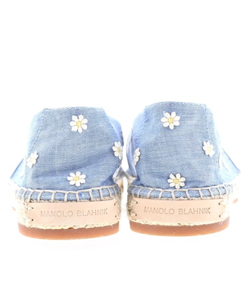 MANOLO BLAHNIK（マノロ　ブラニク）エスパドリーユ 青 サイズ:EU37 1/2(24cm位) レディース/2200697638366