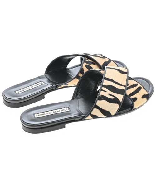 MANOLO BLAHNIK（マノロ　ブラニク）サンダル ベージュ サイズ:EU38(24.5cm位) レディース/2200659277473