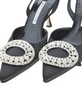 MANOLO BLAHNIK（マノロ　ブラニク）サンダル 黒 サイズ:EU36(22.5cm位) レディース/2200710250049