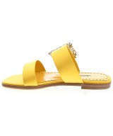 MANOLO BLAHNIK（マノロ　ブラニク）サンダル 黄 サイズ:36(23cm位) レディース/2200694411122