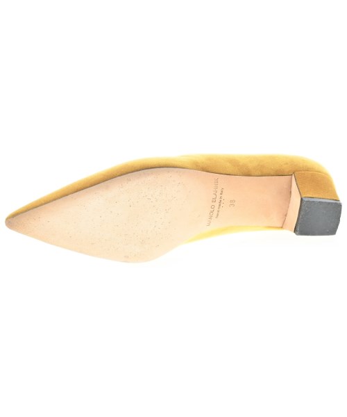 MANOLO BLAHNIK（マノロ　ブラニク）パンプス 黄 サイズ:EU38(24.5cm位) レディース/2200712971140