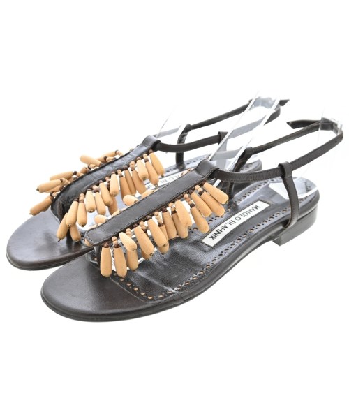 MANOLO BLAHNIK（マノロ　ブラニク）サンダル 茶 サイズ:EU35 1/2(22cm位) レディース/2200714919126