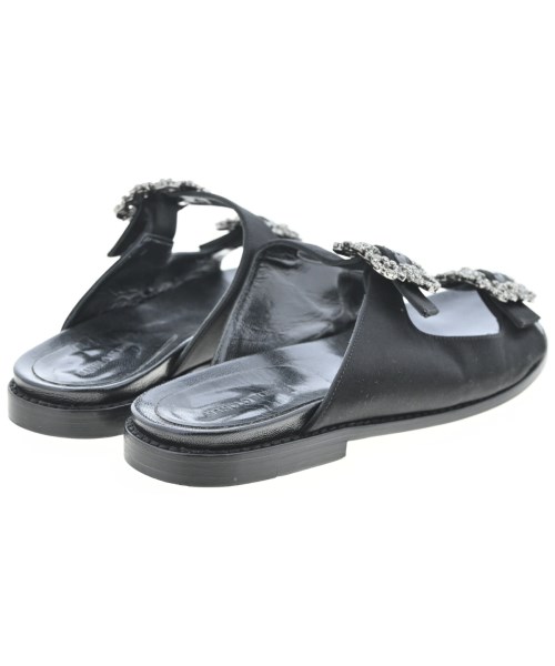 MANOLO BLAHNIK（マノロ　ブラニク）サンダル 黒 サイズ:EU37 1/2(24cm位) レディース/2200713497434