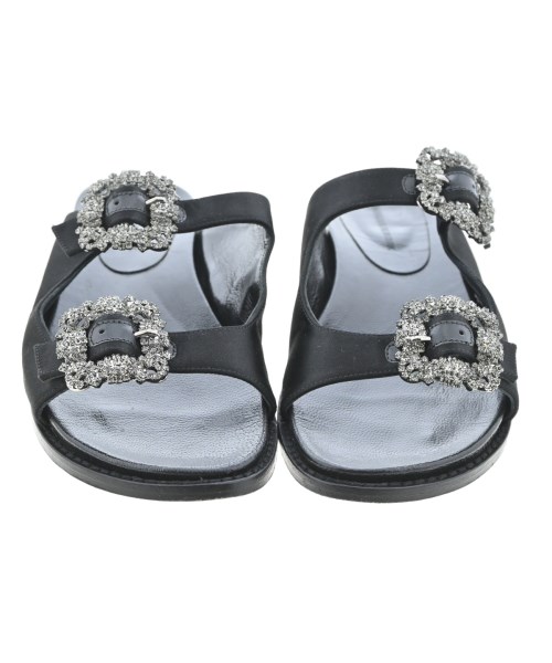 MANOLO BLAHNIK（マノロ　ブラニク）サンダル 黒 サイズ:EU37 1/2(24cm位) レディース/2200713497434