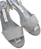 MANOLO BLAHNIK（マノロ　ブラニク）サンダル グレー サイズ:EU37(23.5cm位) レディース/2200718756031