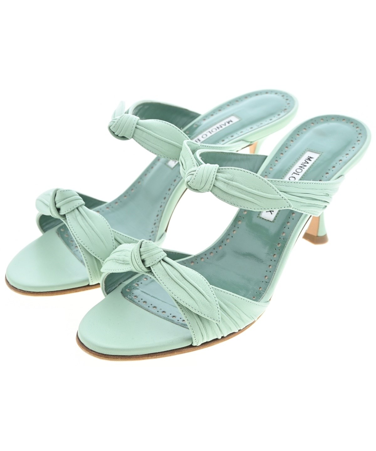 MANOLO BLAHNIK（マノロ ブラニク）パンプス 緑 サイズ:EU37(23.5cm位