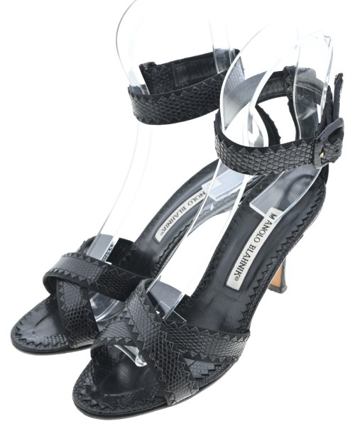 MANOLO BLAHNIK(マノロ　ブラニク)サンダル 黒 サイズ:EU35 1/2(22cm位)/2200646510057