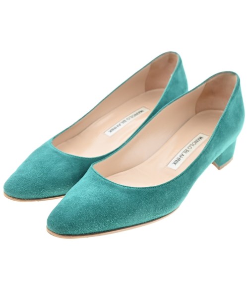 MANOLO BLAHNIK(マノロ　ブラニク)パンプス 緑 サイズ:EU37 1/2(24cm位)/2200647861011