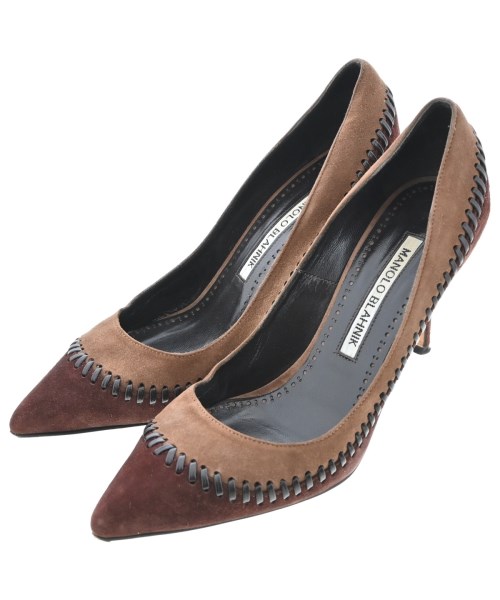 MANOLO BLAHNIK(マノロ　ブラニク)パンプス 茶 サイズ:EU34 1/2(21cm位)/2200643299023