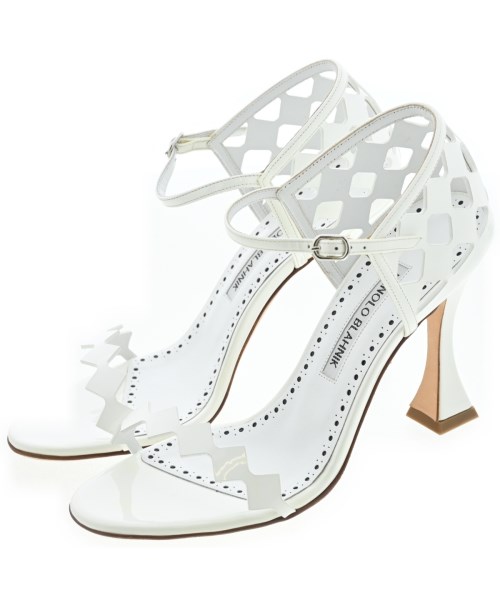 MANOLO BLAHNIK(マノロ　ブラニク)サンダル 白 サイズ:EU37(23.5cm位)/2200652645057