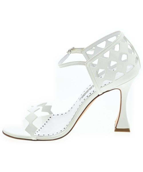 MANOLO BLAHNIK（マノロ　ブラニク）サンダル 白 サイズ:EU37(23.5cm位) レディース/2200652645057