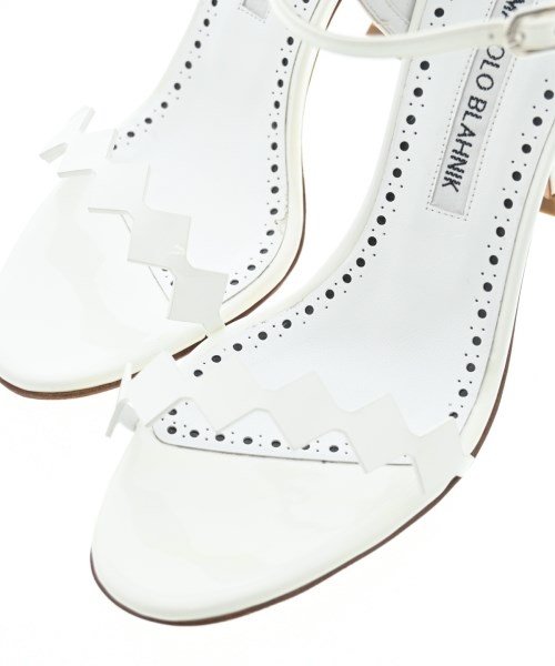 MANOLO BLAHNIK（マノロ　ブラニク）サンダル 白 サイズ:EU37(23.5cm位) レディース/2200652645057