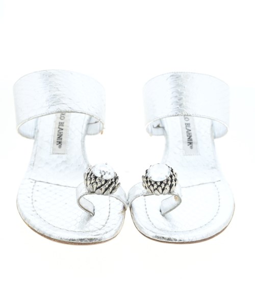 MANOLO BLAHNIK（マノロ　ブラニク）サンダル シルバー サイズ:EU36(22.5cm位) レディース/2200705220040