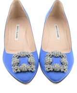 MANOLO BLAHNIK（マノロ　ブラニク）パンプス 青 サイズ:EU39(25.5cm位) レディース/2200666350176