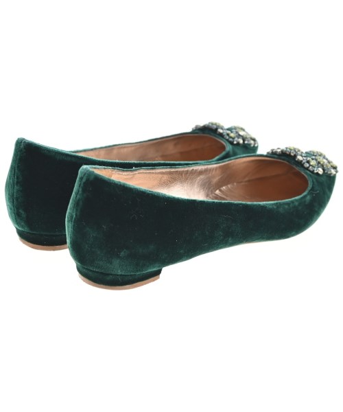 MANOLO BLAHNIK（マノロ　ブラニク）バレエシューズ/オペラシューズ 緑 サイズ:37 1/2(24cm位) レディース/2200667137745
