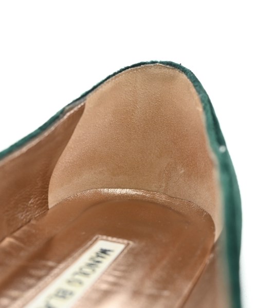 MANOLO BLAHNIK（マノロ　ブラニク）バレエシューズ/オペラシューズ 緑 サイズ:37 1/2(24cm位) レディース/2200667137745