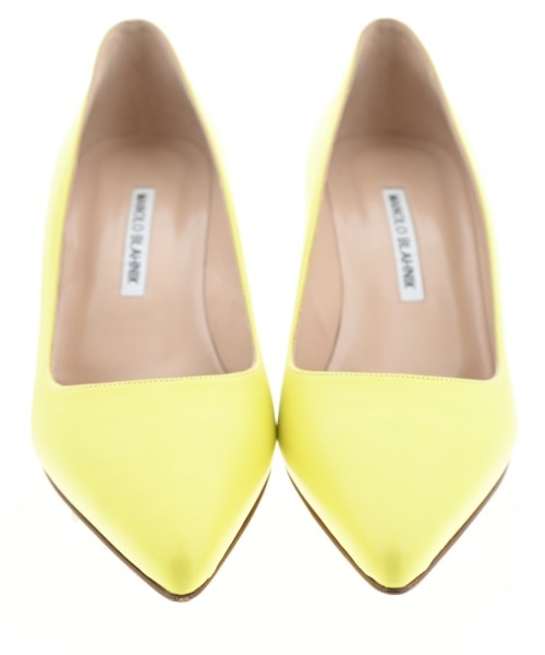 MANOLO BLAHNIK（マノロ　ブラニク）パンプス 黄 サイズ:EU37 1/2(24cm位) レディース/2200679914150