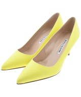 MANOLO BLAHNIK（マノロ　ブラニク）パンプス 黄 サイズ:EU37 1/2(24cm位) レディース/2200679914150