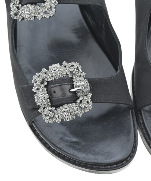 MANOLO BLAHNIK（マノロ　ブラニク）サンダル 黒 サイズ:EU37 1/2(24cm位) レディース/2200679757047