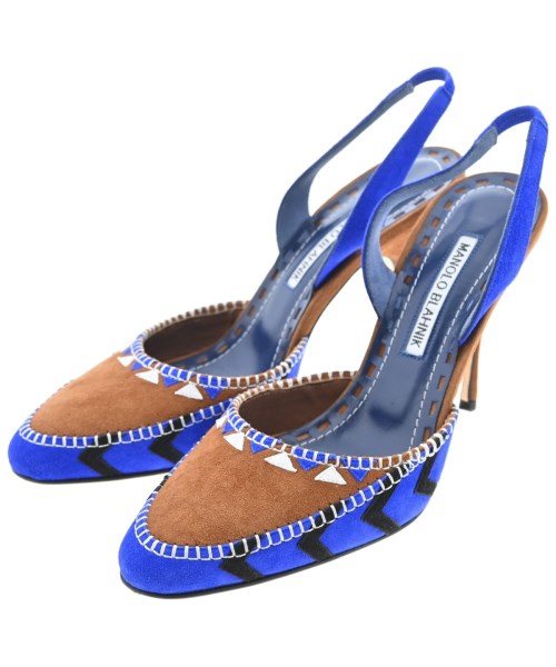 MANOLO BLAHNIK(マノロ　ブラニク)パンプス 青 サイズ:EU37(23.5cm位)/2200685166185