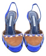 MANOLO BLAHNIK（マノロ　ブラニク）パンプス 青 サイズ:EU37(23.5cm位) レディース/2200685166185