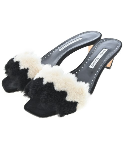 MANOLO BLAHNIK(マノロ　ブラニク)サンダル 黒 サイズ:EU39(25.5cm位)/2200690063028