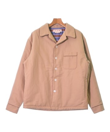 現行品276100円　MARNI 袖付ゆったりラムレザーコート42　薄茶 2108424A0290_m2_a001.jpg