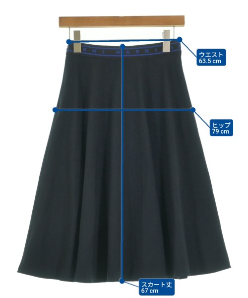 MARNI（マルニ）ひざ丈スカート 紺 サイズ:40(M位) レディース/2200634692185