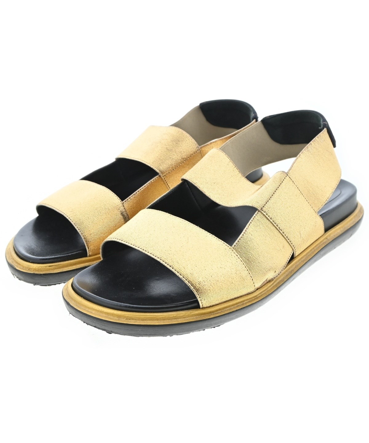 MARNI（マルニ）サンダル ゴールド サイズ:-(24.5cm位) レディース