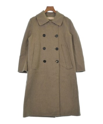 MARNI マルニ レザーコート茶 MARNI（マルニ）チェスターコート 茶 サイズ:38(S位) レディース