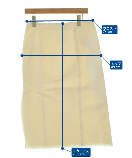 MARNI（マルニ）ひざ丈スカート 白 サイズ:40(M位) レディース/2200639829098