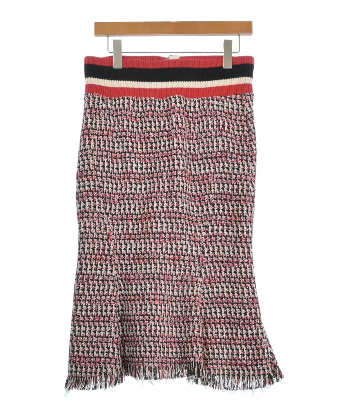 MARNI（マルニ）ひざ丈スカート 赤 サイズ:40(M位) レディース