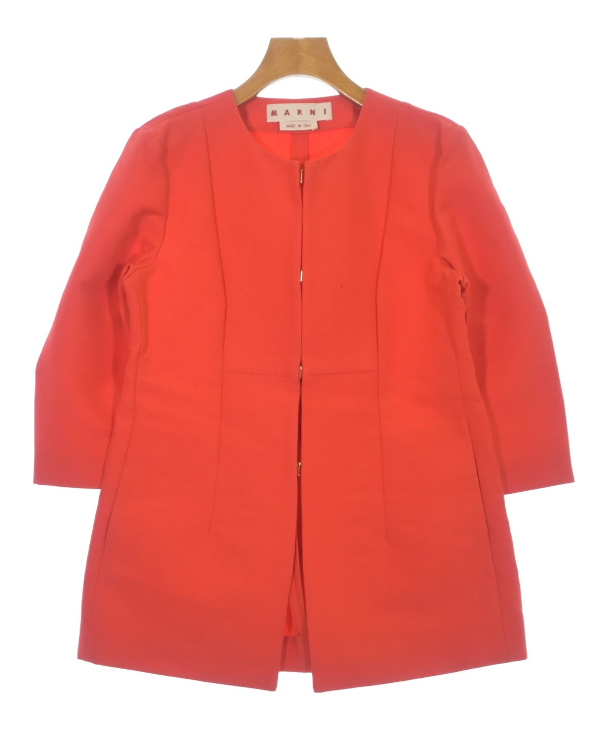 MARNI マルニ ノーカラージャケット レディース 【古着】【中古】 MARNI（マルニ）ノーカラージャケット オレンジ サイズ:42(M位