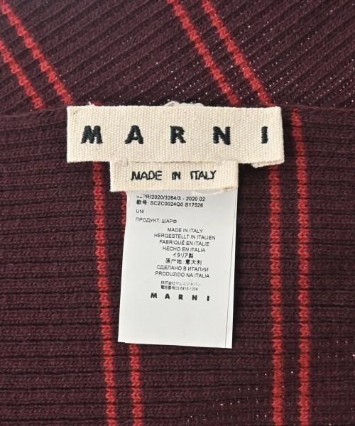 MARNI（マルニ）マフラー 赤 サイズ:UNI メンズ/2200640800161