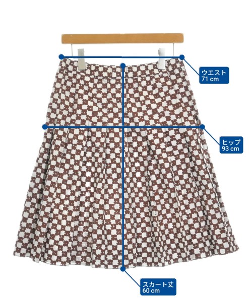 MARNI（マルニ）ひざ丈スカート 茶 サイズ:40(M位) レディース/2200641127021