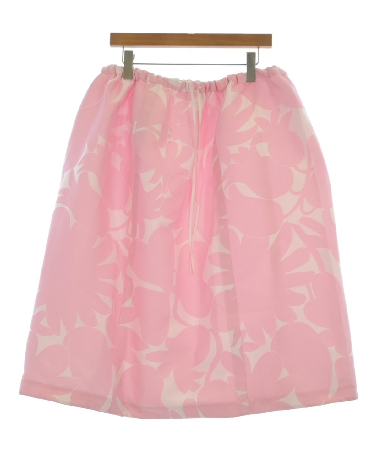 【中古】マルニ MARNI 24SS ペインティングフラワープリントスカート フレア 40 ピンク マルチカラー GOMA0527A0 MARNI（マルニ）ロング・マキシ丈スカート ピンク サイズ:40(M位