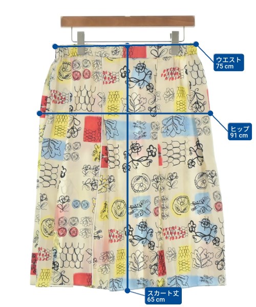MARNI（マルニ）ひざ丈スカート 白 サイズ:42(M位) レディース/2200644358231