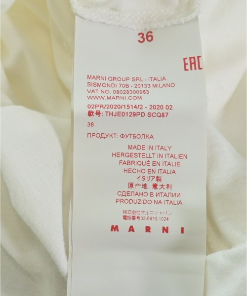 MARNI（マルニ）Tシャツ・カットソー 白 サイズ:36(XS位) レディース/2200644784016